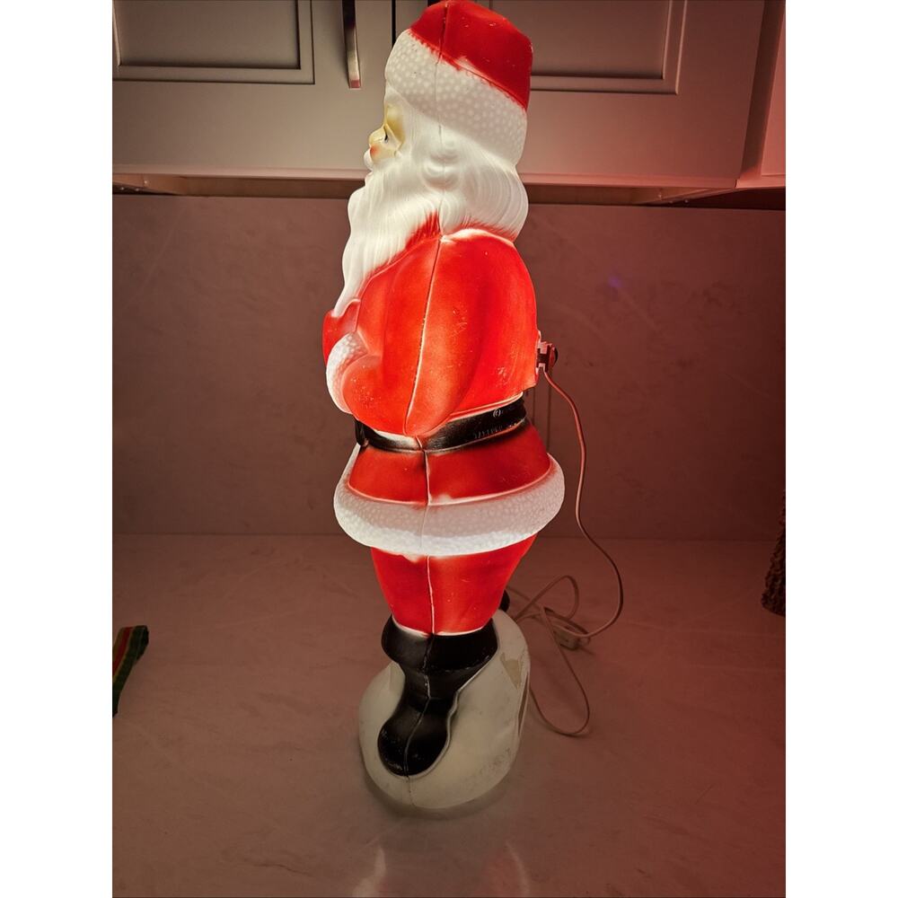 Vintage Blow Mold Santa Claus Working Light 1973 Empire 23” Carolina Enterprises - Picture 5 of 15